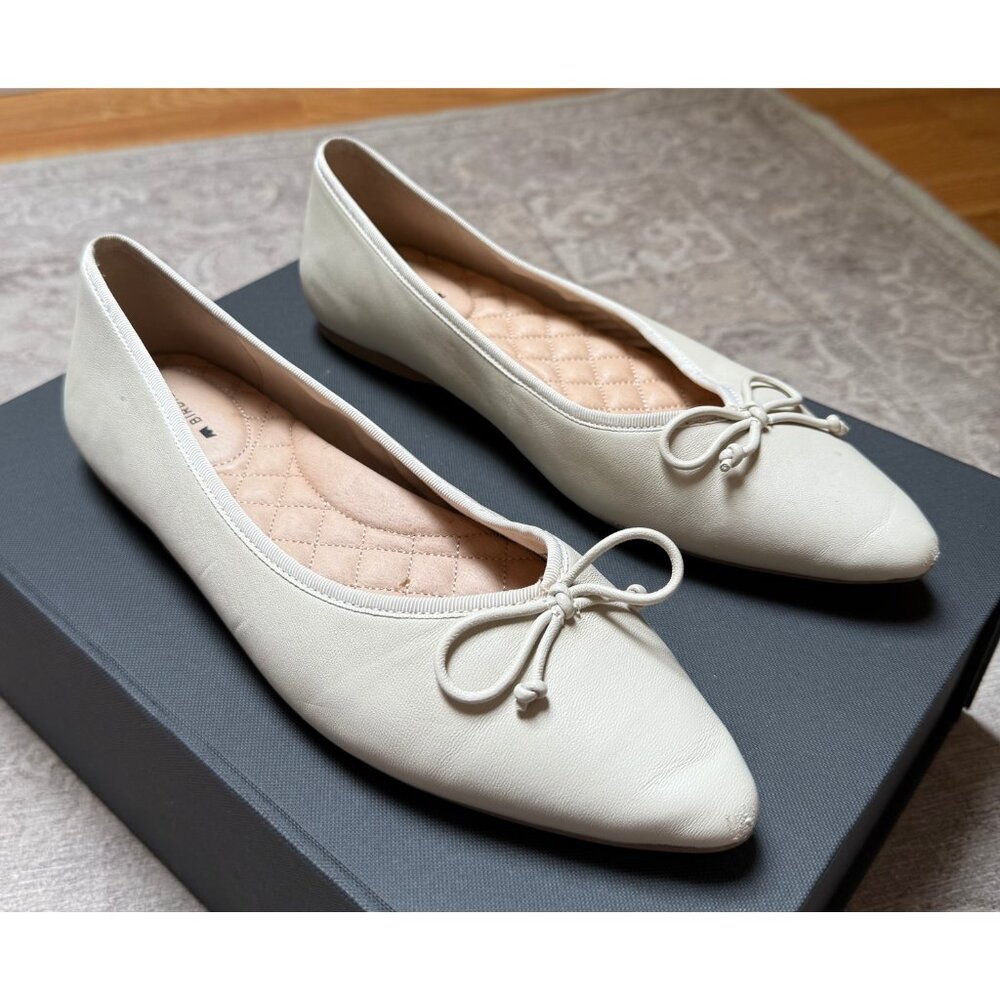 Birdies "The Goldfinch" Flats – Ecru, Pointed Toe